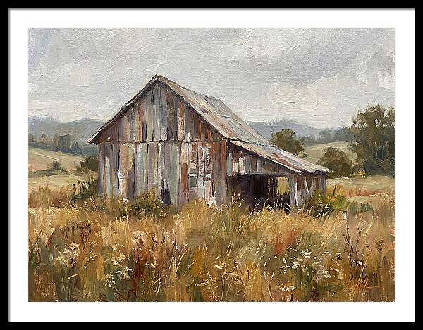 Weathered Barn In Nature