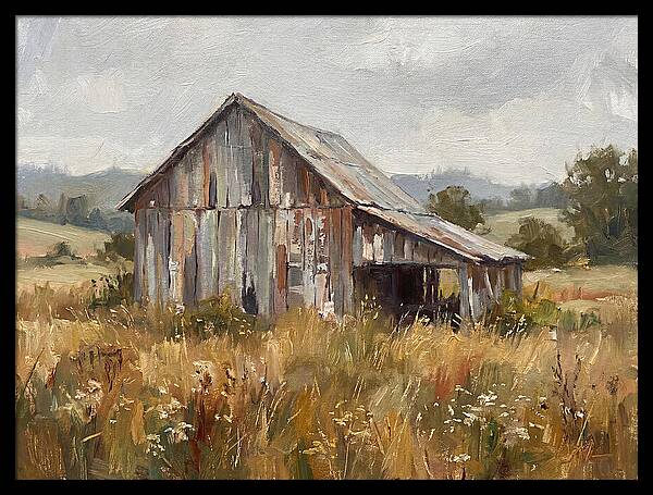 Weathered Barn In Nature