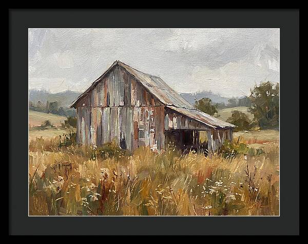 Weathered Barn In Nature