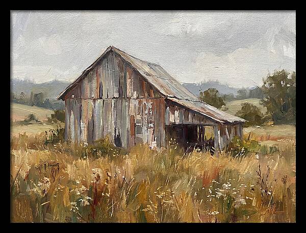 Weathered Barn In Nature