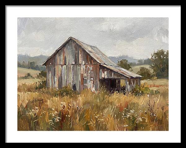 Weathered Barn In Nature