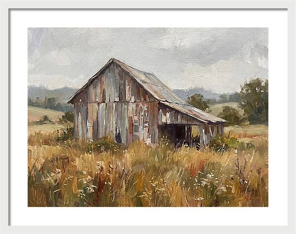 Weathered Barn In Nature