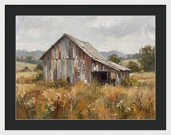 Weathered Barn In Nature