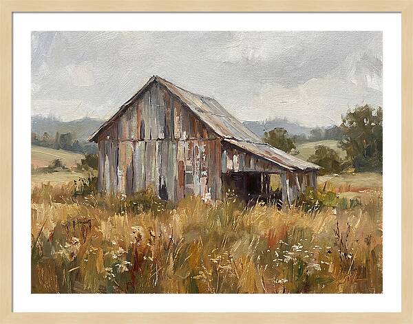 Weathered Barn In Nature