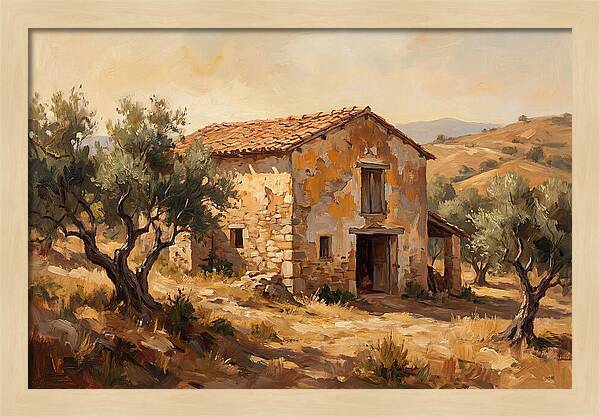Weathered Barn In The Mediterranean