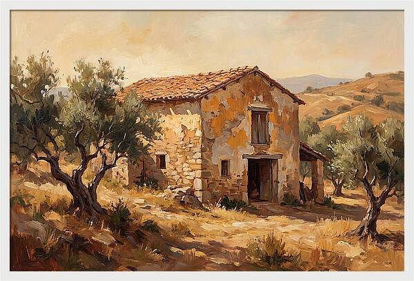 Weathered Barn In The Mediterranean