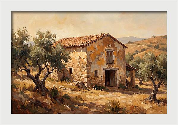 Weathered Barn In The Mediterranean