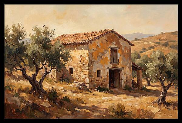 Weathered Barn In The Mediterranean