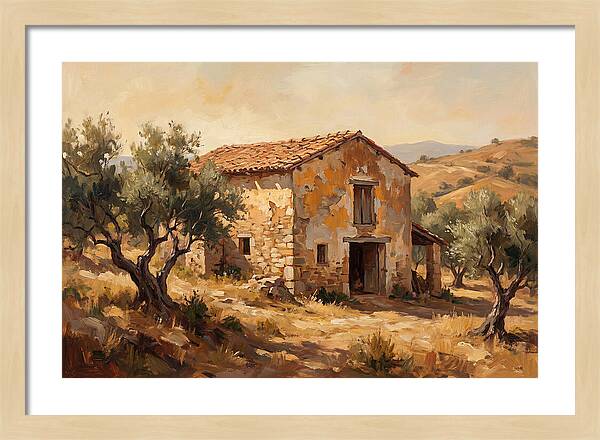 Weathered Barn In The Mediterranean