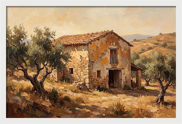 Weathered Barn In The Mediterranean