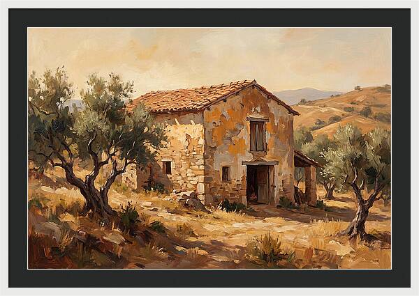 Weathered Barn In The Mediterranean
