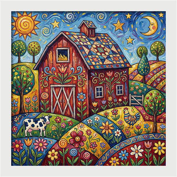Weathered Barn Under A Vibrant Sky