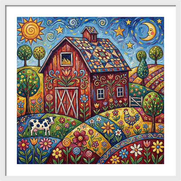 Weathered Barn Under A Vibrant Sky