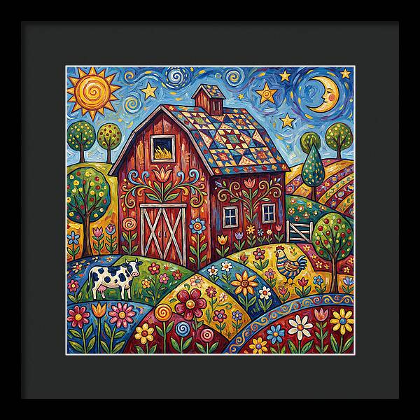 Weathered Barn Under A Vibrant Sky