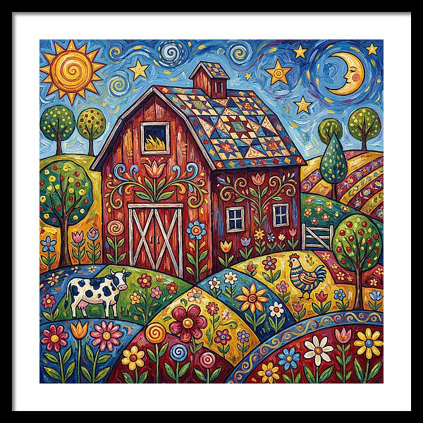 Weathered Barn Under A Vibrant Sky