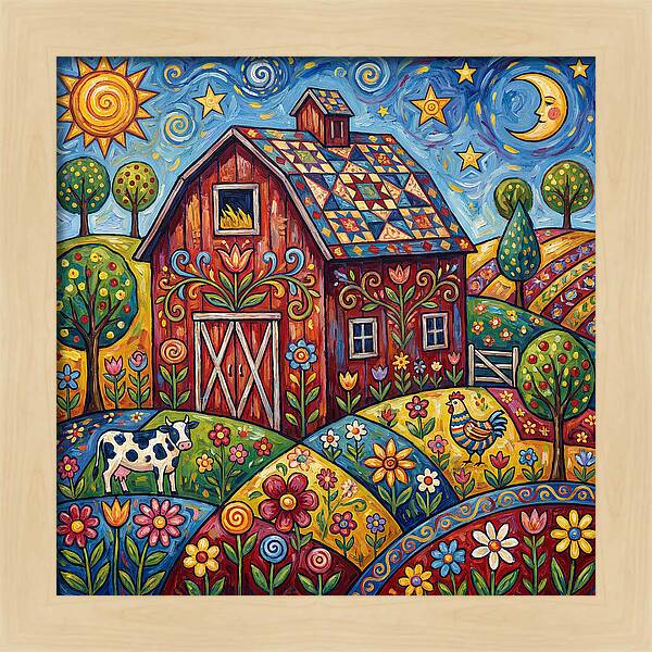 Weathered Barn Under A Vibrant Sky