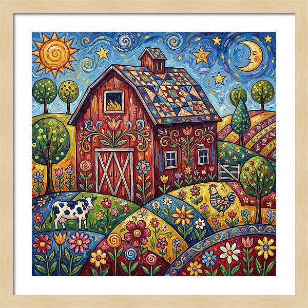 Weathered Barn Under A Vibrant Sky