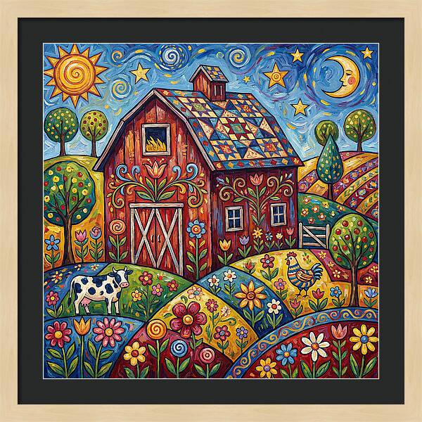 Weathered Barn Under A Vibrant Sky