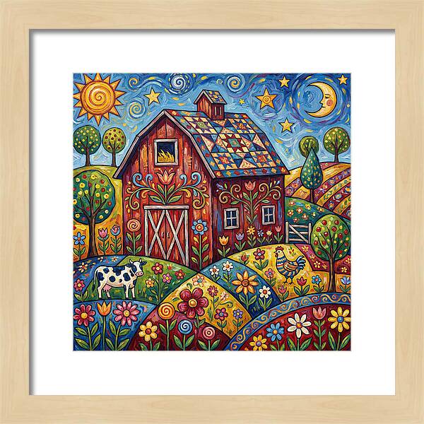 Weathered Barn Under A Vibrant Sky