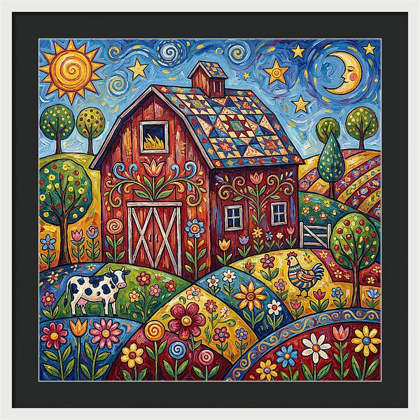 Weathered Barn Under A Vibrant Sky