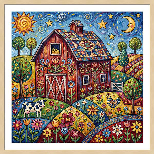 Weathered Barn Under A Vibrant Sky
