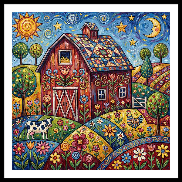 Weathered Barn Under A Vibrant Sky
