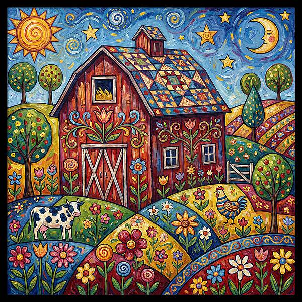 Weathered Barn Under A Vibrant Sky