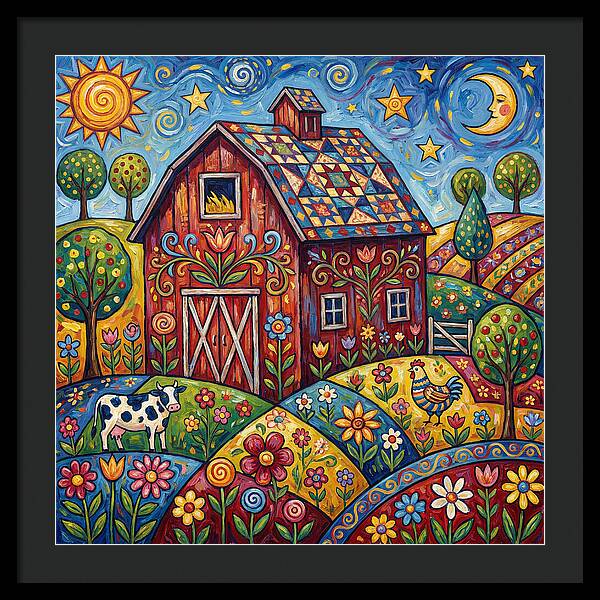 Weathered Barn Under A Vibrant Sky