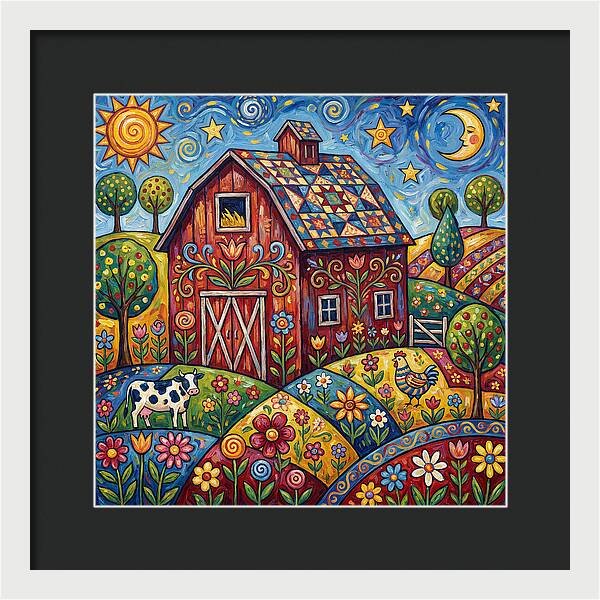 Weathered Barn Under A Vibrant Sky