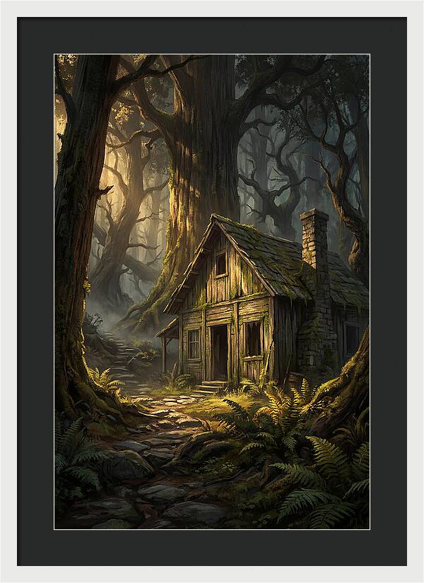 Weathered Cabin In The Woods