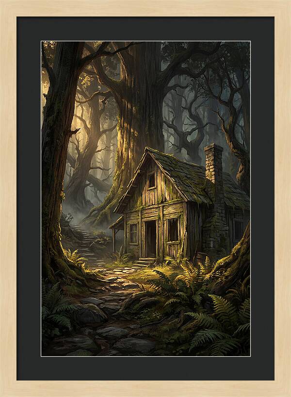 Weathered Cabin In The Woods