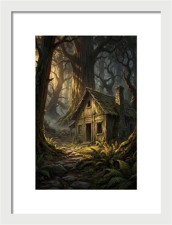 Weathered Cabin In The Woods