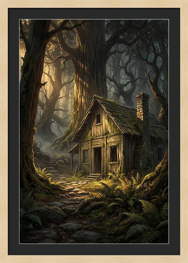 Weathered Cabin In The Woods