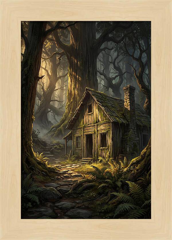Weathered Cabin In The Woods