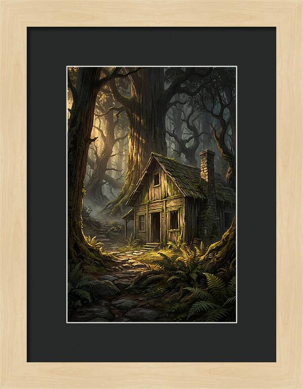 Weathered Cabin In The Woods