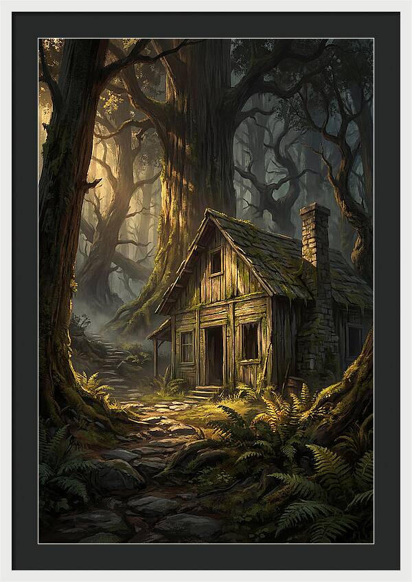 Weathered Cabin In The Woods