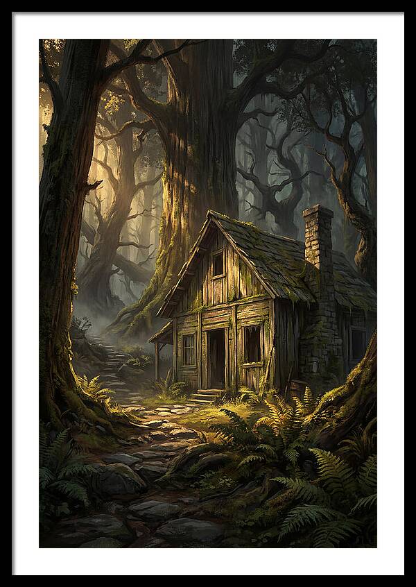 Weathered Cabin In The Woods