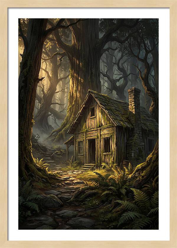 Weathered Cabin In The Woods