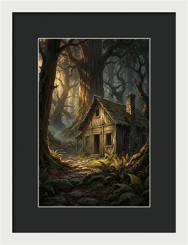 Weathered Cabin In The Woods