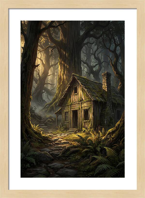 Weathered Cabin In The Woods