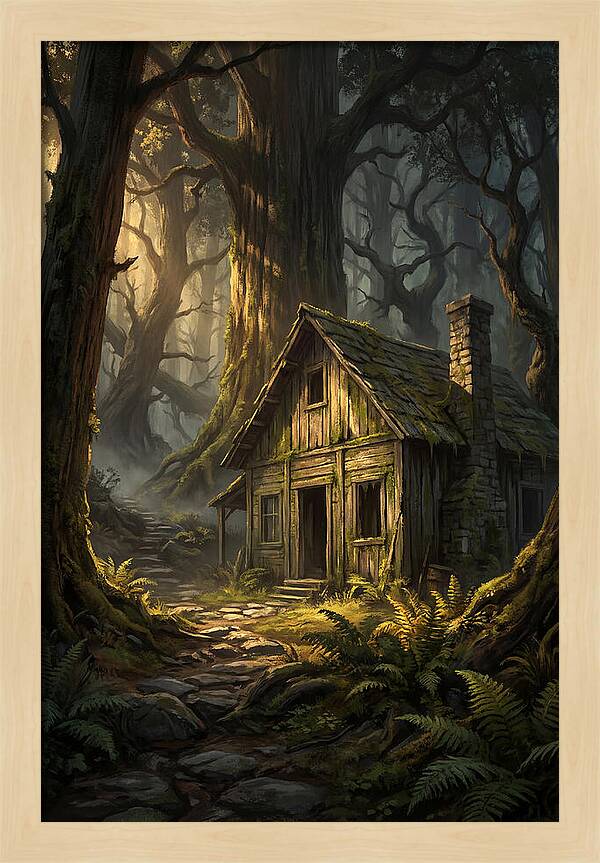 Weathered Cabin In The Woods