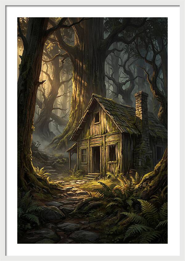 Weathered Cabin In The Woods