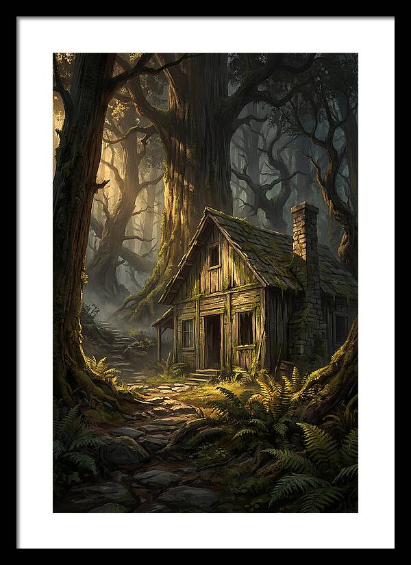 Weathered Cabin In The Woods