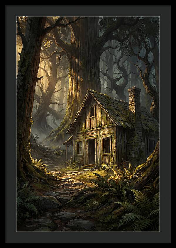 Weathered Cabin In The Woods