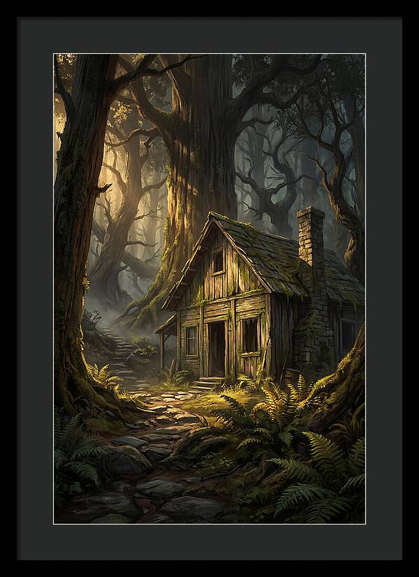 Weathered Cabin In The Woods