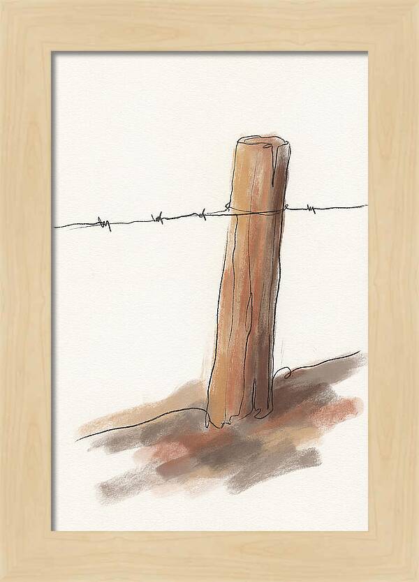 Weathered Fence Post
