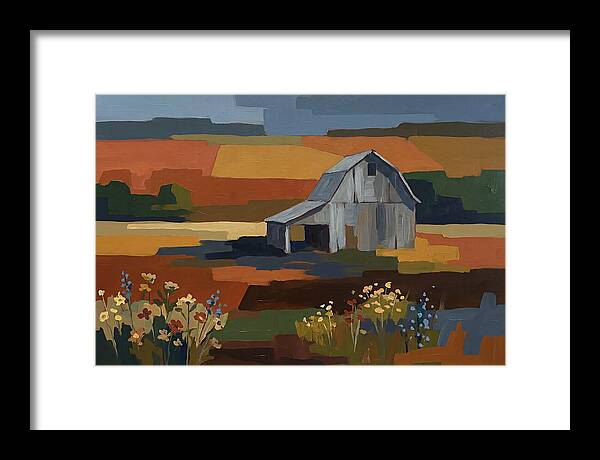 Weathered Grey Barn Amidst Wildflowers