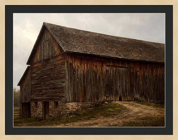 Weathered Wooden Barn