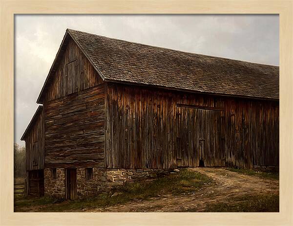 Weathered Wooden Barn