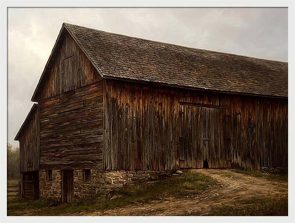 Weathered Wooden Barn